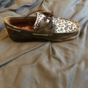 Twisted X Leopard print moccasins